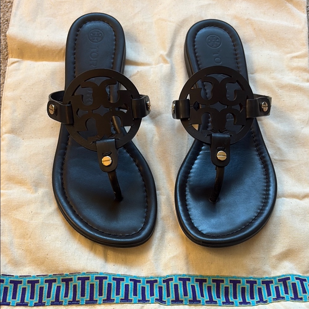 Tory Burch Miller Black Sandals size 7